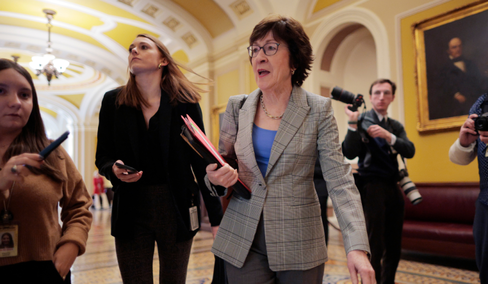 Susan Collins dismisses FBI bribery probe report as political smear