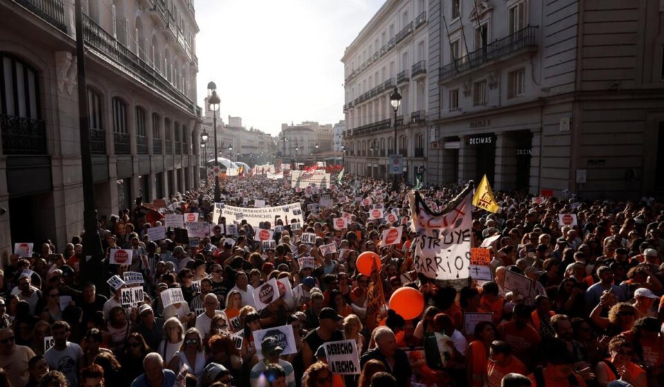 Thousands march in Madrid to protest eviction of 87-year-old woman