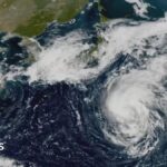 Timelapse shows Typhoon Dujuan barrelling towards Japan