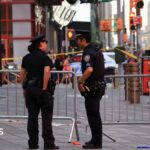 Times Square stabbing: Woman killed and suspect shot dead by police