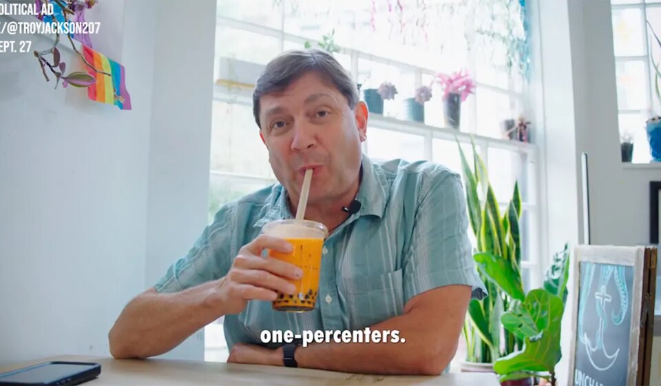 Troy Jackson's boba tea ad mocking Collins and Musk goes widely viral