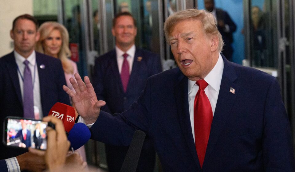 Trump snaps at CNN at UN as White House media ban continues