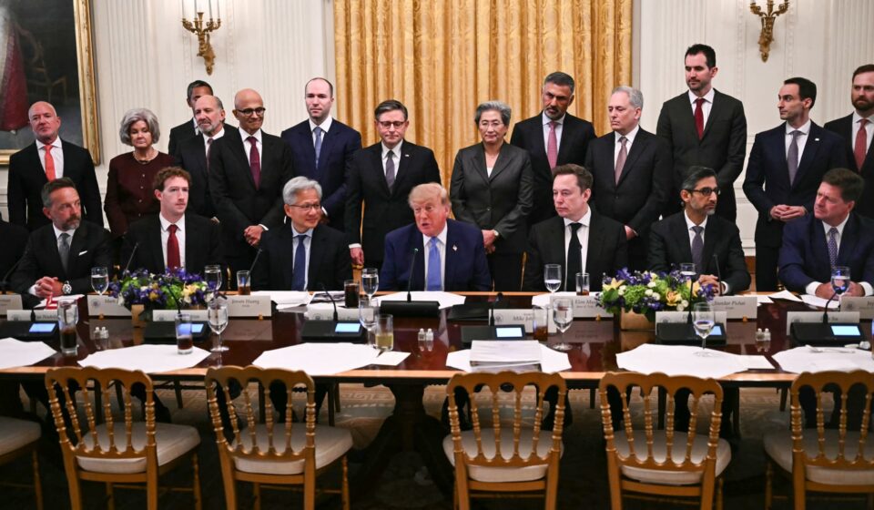 Trump touts AI self regulation, data center benefits in tech luncheon
