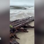 Watch: Shipwreck found on Nantucket island during nor'easter storm