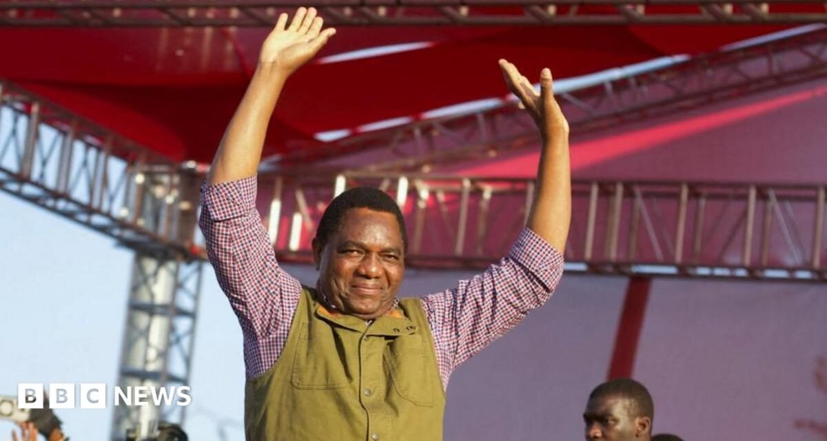 Zambia's president to be sworn in for second term while opponent detained