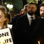 Anti-Israel protesters accuse Mamdani of 'genocide' outside Oct 7 vigil