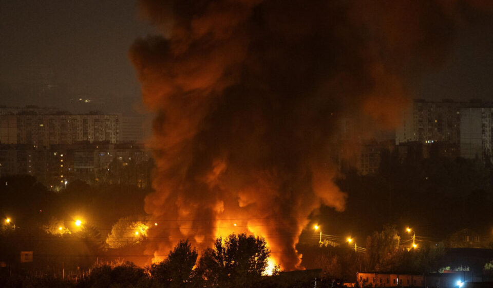 At least two killed in fire caused by 'massive strikes' on Kyiv