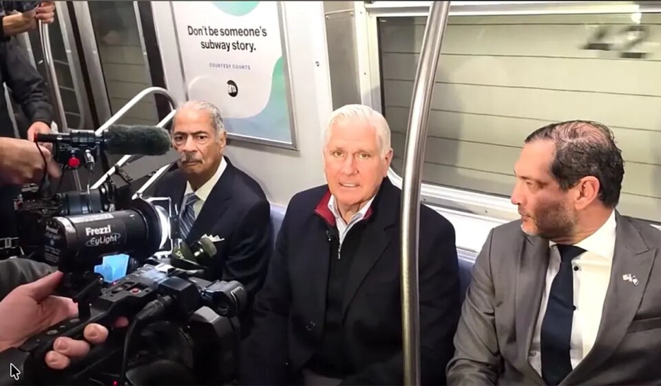 Bruce Blakeman rides NYC subway to blast Hochul over public safety