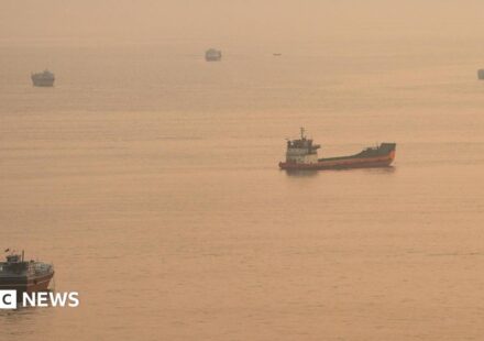 Container ship sinks in Strait of Hormuz after being hit by projectile, Singapore says