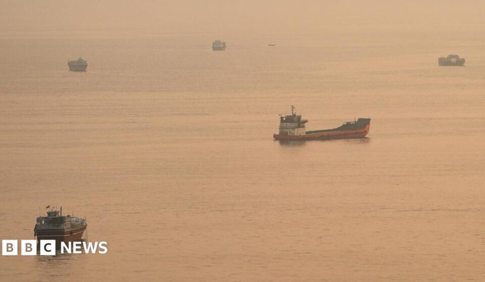 Container ship sinks in Strait of Hormuz after being hit by projectile, Singapore says