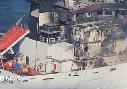 Eight crew missing after drone attack leaves tanker ablaze off Romania's coast
