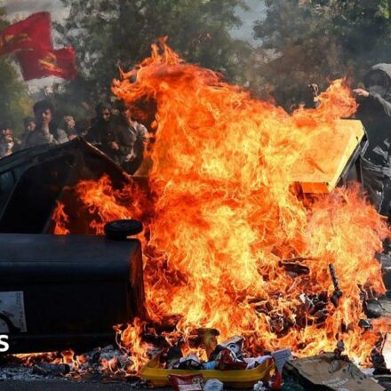 Fires break out at French schools as students protest nationwide