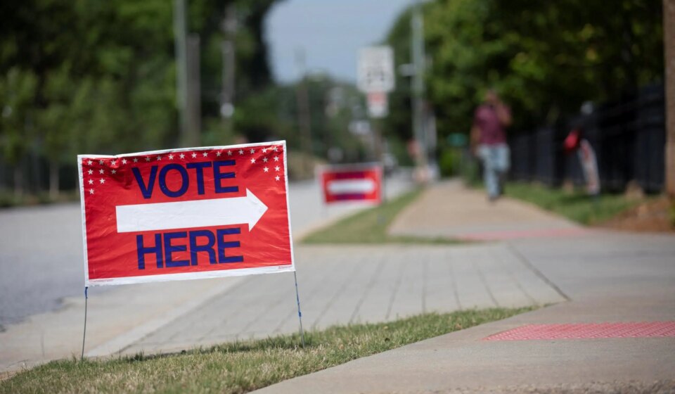 Georgia early voting sets record on first day, Raffensperger says