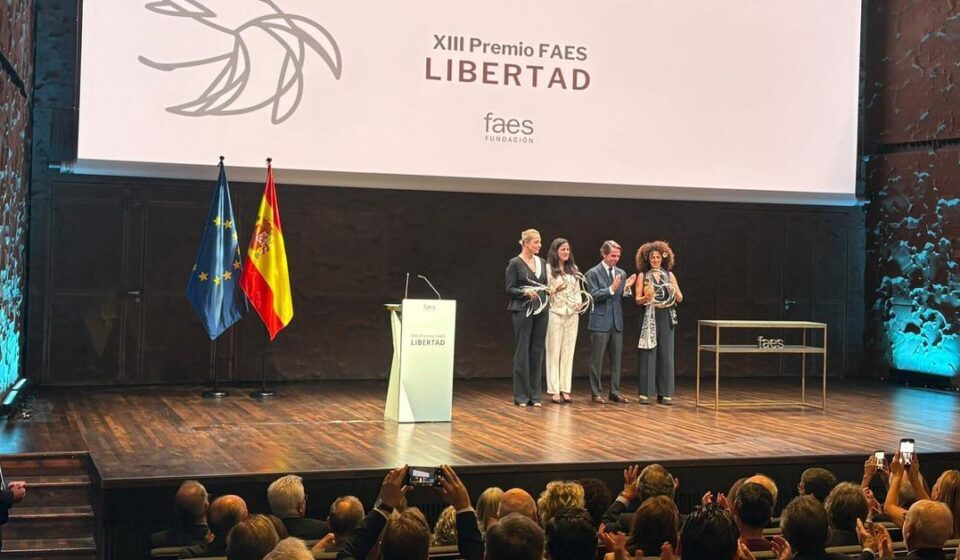 Premio: Rosa María Payá recibe en Madrid el Premio FAES de la Libertad