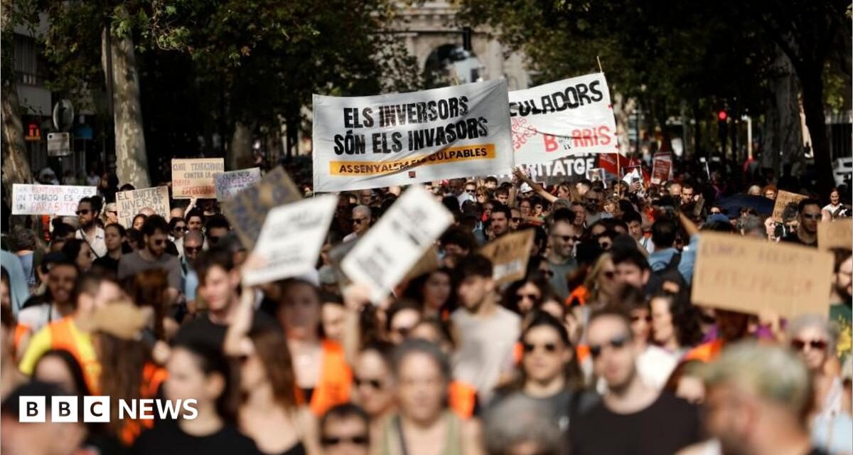 Protesters across Spain demand action over housing crisis