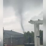 Rare tornado whips through small Australian town