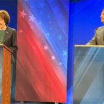 Susan Collins and Troy Jackson clash over protester in Maine debate